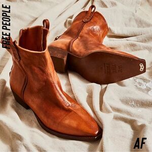 WE THE FREE WADE DISTRESSED ANKLE BOOTS IN WASHED CHESTNUT NEW SIZE 39.5
